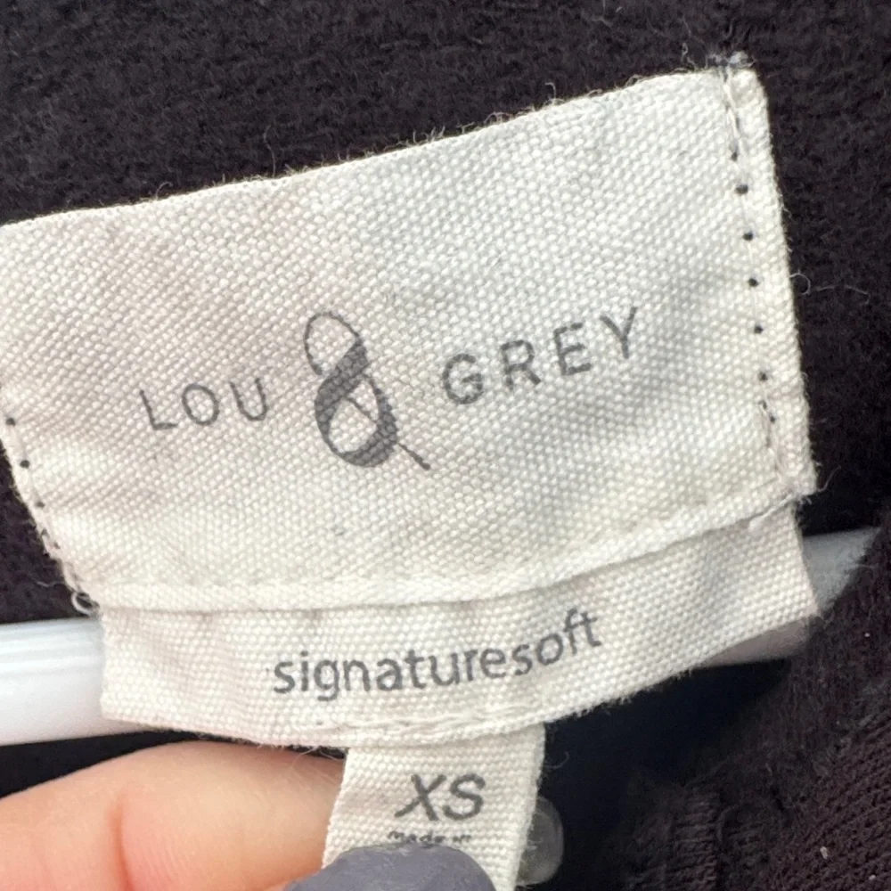 Lou & Grey Black SignatureSoft Hoodie Dress